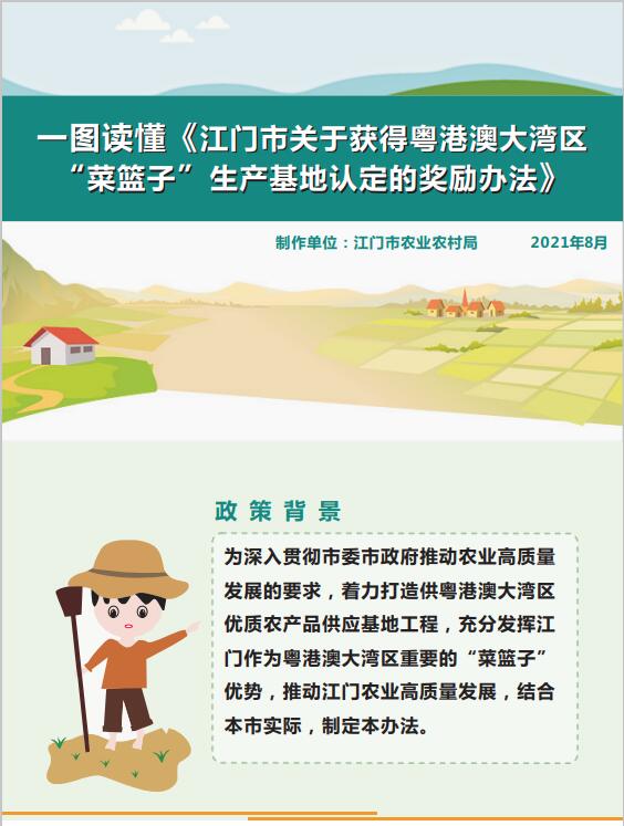 一圖讀懂《江門市關(guān)于獲得粵港澳大灣區(qū)“菜籃子”生產(chǎn)基地認(rèn)定的獎勵(lì)辦法》.jpg