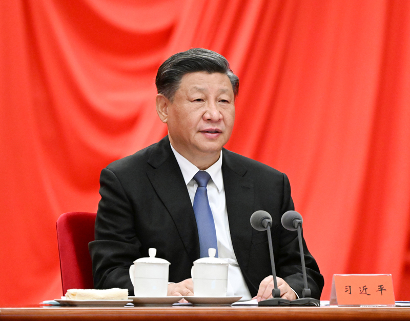 1月9日，中共中央總書記、國家主席、中央軍委主席習(xí)近平在中國共產(chǎn)黨第二十屆中央紀(jì)律檢查委員會第二次全體會議上發(fā)表重要講話。新華社記者 李學(xué)仁 攝