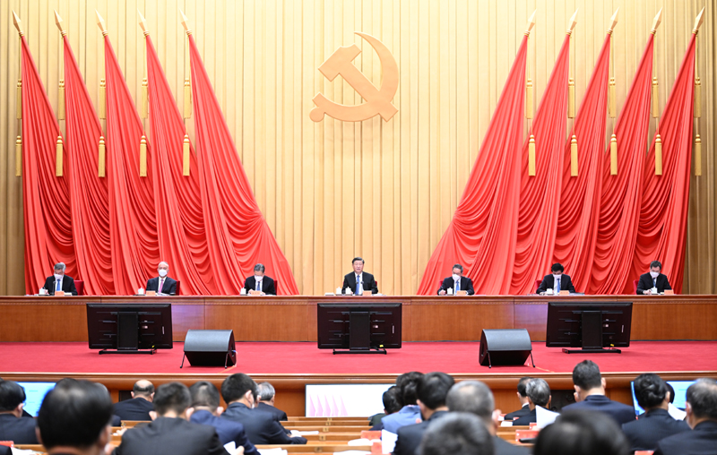 1月9日，中共中央總書記、國家主席、中央軍委主席習(xí)近平在中國共產(chǎn)黨第二十屆中央紀(jì)律檢查委員會第二次全體會議上發(fā)表重要講話。李強、趙樂際、王滬寧、蔡奇、丁薛祥、李希出席會議。